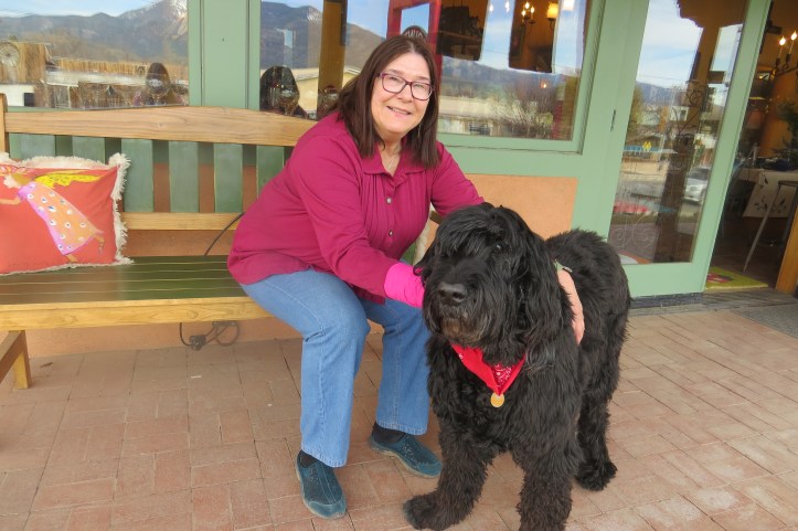 Franchesca Zoppe with her dog.JPG